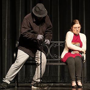 first you smile 2 people on stage